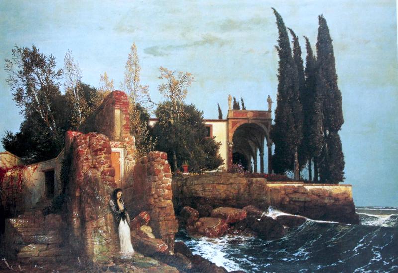 Arnold Bocklin Villa am Meer oil painting picture